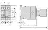 Контактор DILM7-10 (24V50/60HZ) 7А 24В/AC 1НО, Eaton (Moeller) изображение 5 (габаритные размеры)