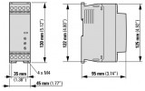 Пристрій плавного пуску DS7-340SX004N0-N 4A 1,5кВт (400В) 24В DC⁄AC, Eaton зображення 5 (габаритні розміри)