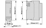 Пристрій плавного пуску DS7-340SX016N0-N 16A 7,5кВт (400В) 24В DC⁄AC, Eaton зображення 5 (габаритні розміри)