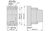 Устройство плавного пуска DS7-342SX055N0-N 55A 30кВт (400В) 230В AC, Eaton изображение 5 (габаритные размеры)