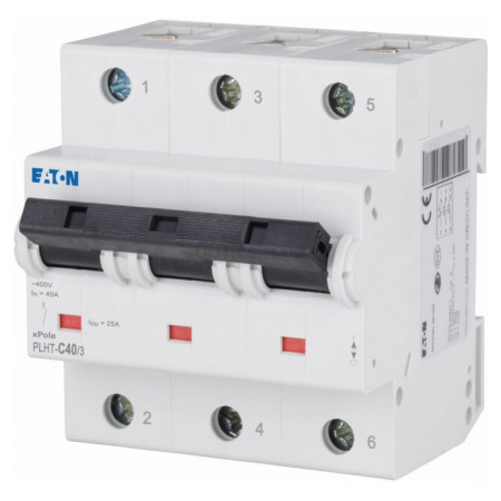 Автоматичний вимикач PLHT-C40/3 3P 40А х-ка C 25кА, Eaton (Moeller) (248036) фото
