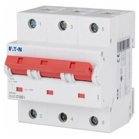 Автоматичний вимикач PLHT-C100/3 3P 100А х-ка C 25кА, Eaton (Moeller) (248040) фото
