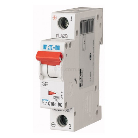 Автоматичний вимикач PL7-C10/1-DC 1P 10А х-ка C 10кА, Eaton (Moeller) (264887) фото
