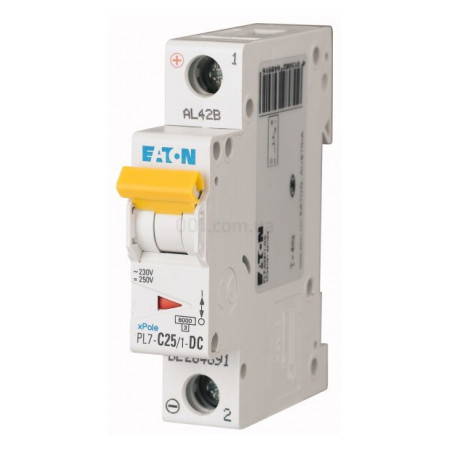 Автоматичний вимикач PL7-C25/1-DC 1P 25А х-ка C 10кА, Eaton (Moeller) (264891) фото