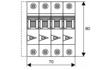 Автоматический выключатель PL6-C40/3N 3P+N 40 А х-ка C, Eaton (Moeller) изображение 2 (габаритные размеры)