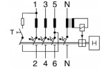 Дифференциальный автомат mRB6-10/3N/C/003-A 4P 10А 30мА характеристика C тип A, Eaton изображение 5 (схема)