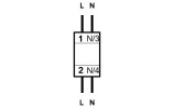 Пристрій захисного відключення (ПЗВ) PF6-40/2/003 2P 40 А 30 мА тип AC, Eaton (Moeller) зображення 4 (схема)