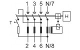 Устройство защитного отключения (УЗО) PF6-40/4/03 4P 40 А 300мА тип AC, Eaton (Moeller) изображение 2 (схема)
