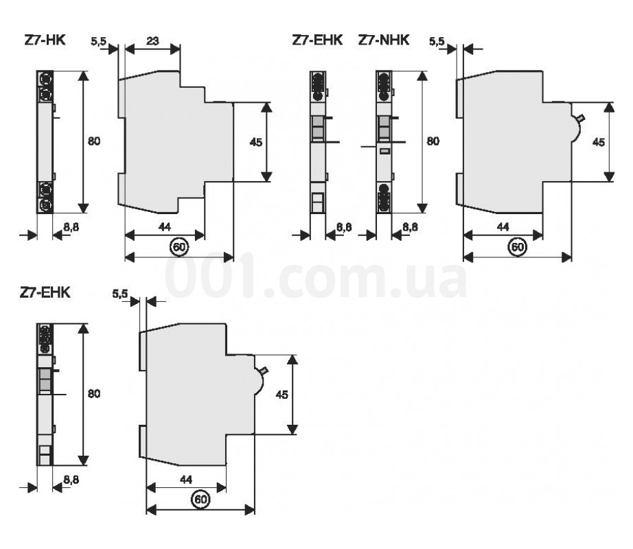 Блок дополнительных контактов Z-HK 1НО+1НЗ к PF Eaton (248432) купить в ...