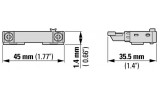 Блок додаткових контактів NHI-E-10-PKZ0 фронтальний 1НВ для PKZM, Eaton зображення 3 (габаритні розміри)