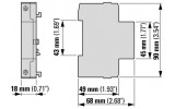 Розчеплювач незалежний A-PKZ0 (230V50HZ) до PKZM, Eaton зображення 5 (габаритні розміри)