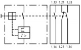Блок дополнительных контактов NHI21-PKZ0 боковой 2НО+1НЗ для PKZM, Eaton изображение 5 (схема)