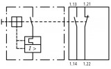 Блок додаткових контактів NHI11-PKZ0 бічний 1НВ+1НЗ для PKZM, Eaton зображення 8 (схема)