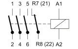Контактор модульный Z-SCH230/25-31 25А 230V 3NO+1NC, Eaton изображение 3 (схема)