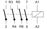 Контактор модульний Z-SCH230/25-22 25А 230V 2NO+2NC, Eaton зображення 3 (схема)