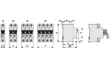 Выключатель нагрузки HIS-100/3 3P 100А, Eaton (Moeller) изображение 2 (габаритные размеры)