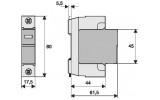 Ограничитель импульсных перенапряжений (УЗИП) SPCT2-280/1 1P 280В 20кА, Eaton (Moeller) изображение 2 (габаритные размеры)