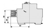 Шина з'єднувальна Z-GV-10/1P-1TE вилочна 1P 63А 10мм², Eaton зображення 2 (габаритні розміри)