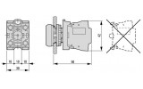 Контактний елемент 1НВ+1НЗ для встановлення на передню панель (пружинні затискачі) M22-CK11, Eaton зображення 5 (габаритні розміри)
