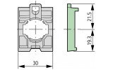 Адаптер 3-местный M22-A, Eaton изображение 3 (габаритные размеры)