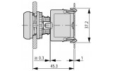 Контактный элемент 1НО для установки на монтажной плате M22-KC10, Eaton изображение 5 (габаритные размеры)