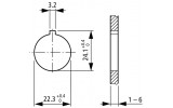 Шильдик 50×30мм без напису M22S-ST-X, Eaton зображення 3 (габаритні розміри)
