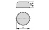 Захисний ковпачок для кнопок та сигнальних ламп M22-T-D, Eaton зображення 3 (габаритні розміри)