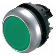 Головка кнопки с самовозвратом и подсветкой плоская зеленая M22-DL-G, Eaton мини-фото