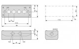 Корпус поста кнопочного 4-местный серый M22-I4, Eaton изображение 3 (габаритные размеры)