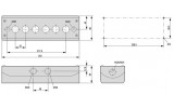 Корпус поста кнопочного 6-местный серый M22-I6, Eaton изображение 3 (габаритные размеры)