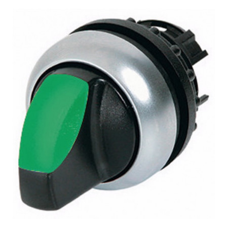 Головка переключателя на 2 положения с фиксацией и подсветкой зеленая M22-WRLK-G, Eaton (216827) фото