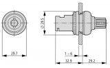 Потенціометр 4.7кОм M22-R4K7, Eaton зображення 2 (габаритні розміри)