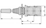 Головка манипулятора 2-позиционного горизонтального без фиксации M22-WJ2H, Eaton изображение 2 (габаритные размеры)