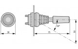 Головка манипулятора 2-позиционного горизонтального без фиксации M22-WJ2H, Eaton изображение 3 (габаритные размеры)