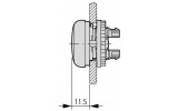 Головка світлосигнальної лампи пласка біла M22-L-W, Eaton зображення 4 (габаритні розміри)