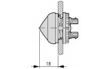 Головка светосигнальной лампы выпуклая красная M22-LH-R, Eaton изображение 6 (габаритные размеры)