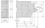 Автоматичний вимикач захисту двигуна PKZM4-16 Ir=10...16А, Eaton (Moeller) зображення 4 (габаритні розміри)