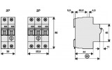 Автоматический выключатель защиты двигателей Z-MS-10/3 3P Ir=6,3...10А, Eaton (Moeller) изображение 2 (габаритные размеры)