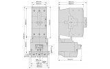 Реле електротеплове ZB150-100 Ir=70...100А для DILM80...170, Eaton (Moeller) зображення 3 (габаритні розміри)