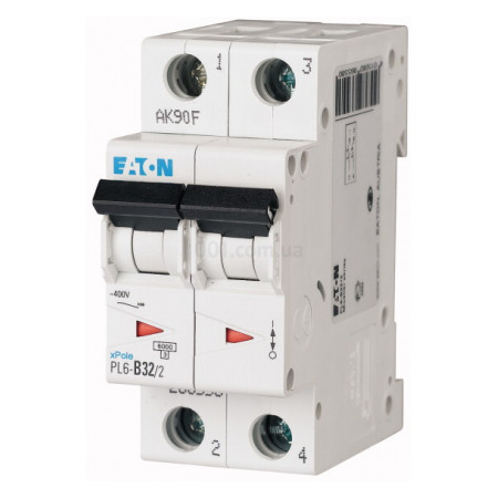 Автоматичний вимикач PL6-D32/2 2P 32 А х-ка D, Eaton (Moeller) (286582) фото