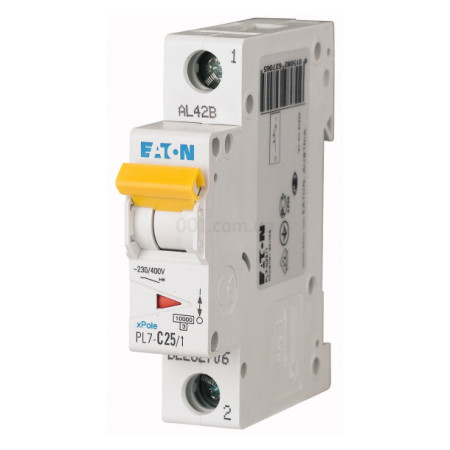 Автоматичний вимикач PL7-C25/1 1P 25 А х-ка C, Eaton (Moeller) (262706) фото