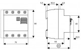 Габаритні розміри чотириполюсного пристрою захисного відключення (ПЗВ) PF4 / PF6 Eaton (Moeller) зображення
