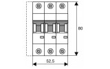 Габаритные размеры трехполюсного автоматического выключателя PL6 Eaton (Moeller) изображение