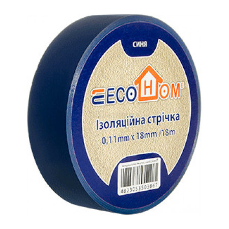Изолента ECO 0,11×18 мм синяя 18 метров, ECOHOME (ECO0150020019) фото