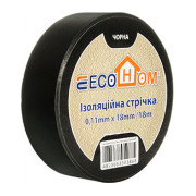 Изолента ECO 0,11×18 мм черная 18 метров, ECOHOME мини-фото