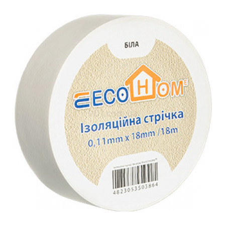 Ізострічка ECO 0,11×18 мм біла 18 метрів, ECOHOME (ECO0150020021) фото