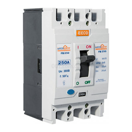 Автоматичний вимикач ECO FB/250 3P 250A, ECOHOME (ECO060010009) фото