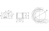 Кабель-канал гибкий 20×25 (1м), EMAS изображение 2 (габаритные размеры)