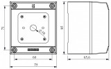 Корпус для кулачковых переключателей 10-16-25А 1P-2P IP54, EMAS изображение 2 (габаритные размеры)