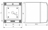 Корпус для кулачковых переключателей 10-16-25А 3P-4P IP54, EMAS изображение 2 (габаритные размеры)